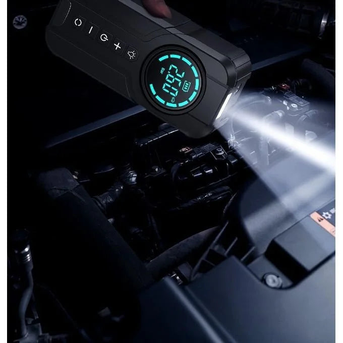 DĂ©marreur d'urgence portable 4 en 1 avec compresseur d'air Pro đ
